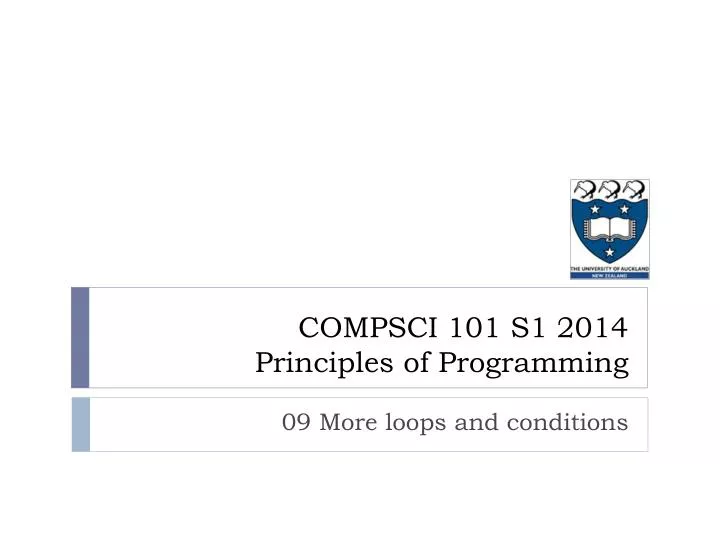 compsci 101 s1 2014 principles of programming