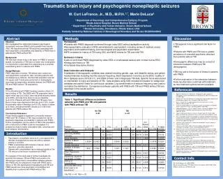 Traumatic brain injury and psychogenic nonepileptic seizures