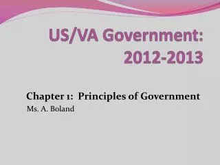 US/VA Government: 2012-2013