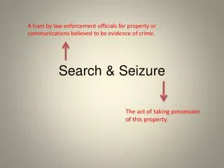 Search &amp; Seizure