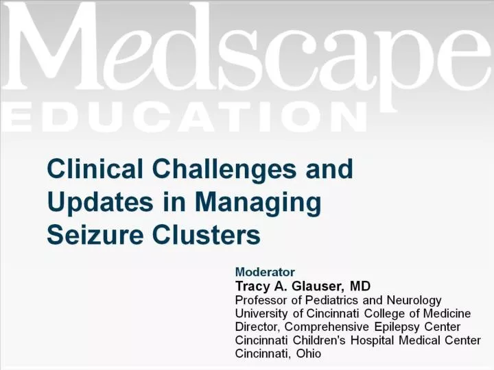 clinical challenges and updates in managing seizure clusters