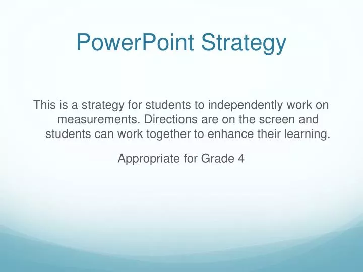 powerpoint strategy