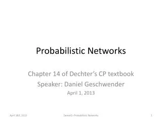 Probabilistic Networks