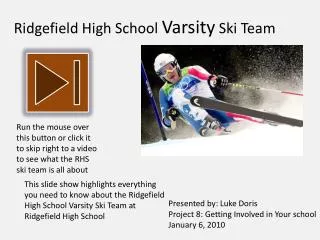 Ridgefield High School Varsity Ski Team