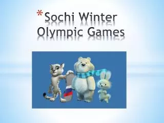 Sochi Winter Olympic Games