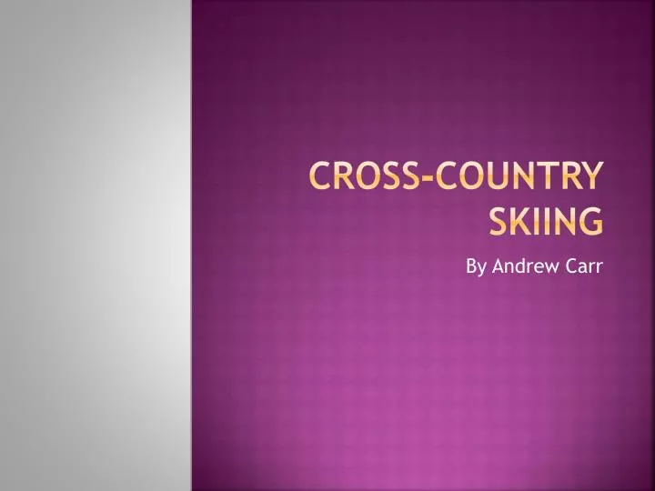 cross country skiing