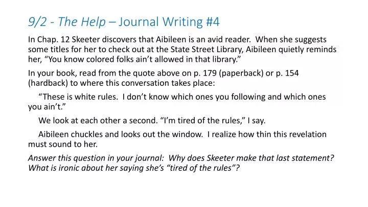 9 2 the help journal writing 4