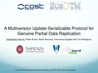A Multiversion Update-Serializable Protocol for Genuine Partial Data Replication