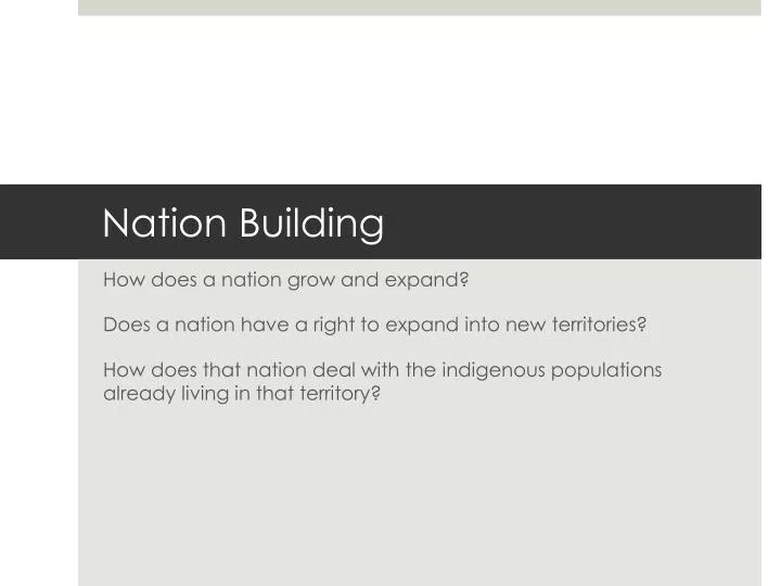 nation building