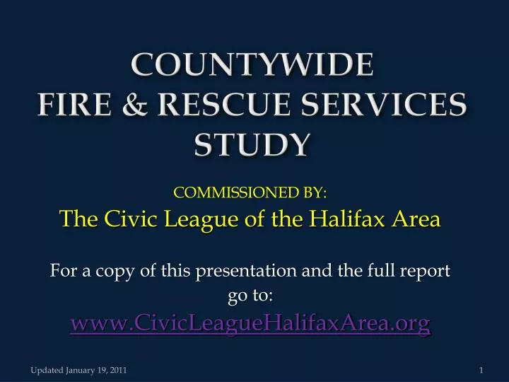 countywide fire rescue services study