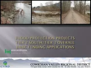 Flood Protection Projects Tier 2 South/Tier 3 overall EMBC funding applications