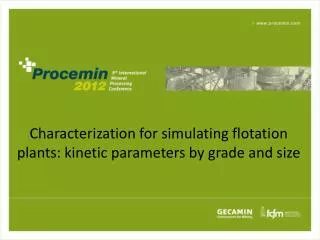 Characterization for simulating flotation plants: kinetic parameters by grade and size
