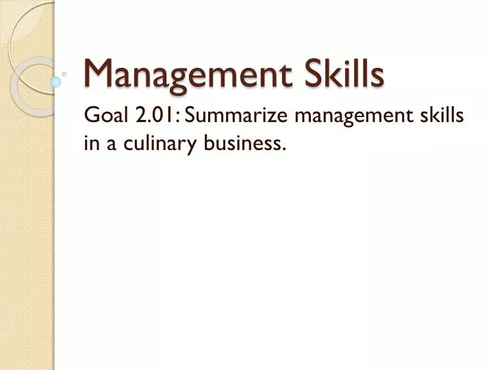presentation on management skills