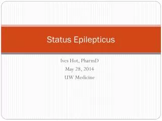 Status Epilepticus