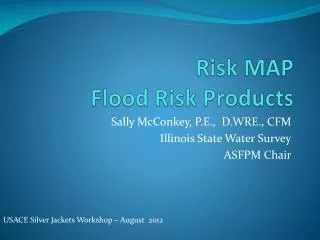 Risk MAP Flood Risk Products