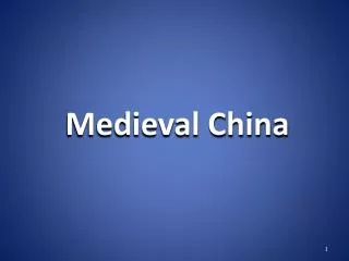Medieval China