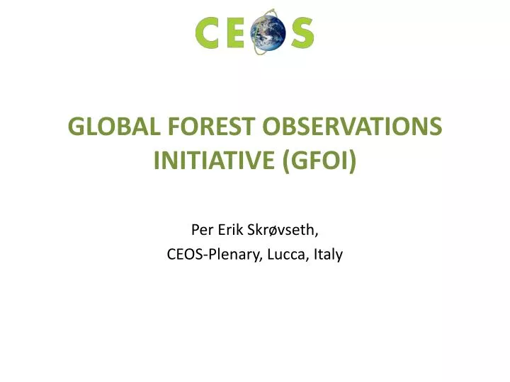 global forest observations initiative gfoi