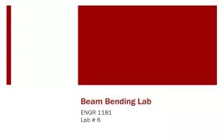 Beam Bending Lab