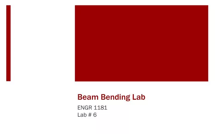 beam bending lab