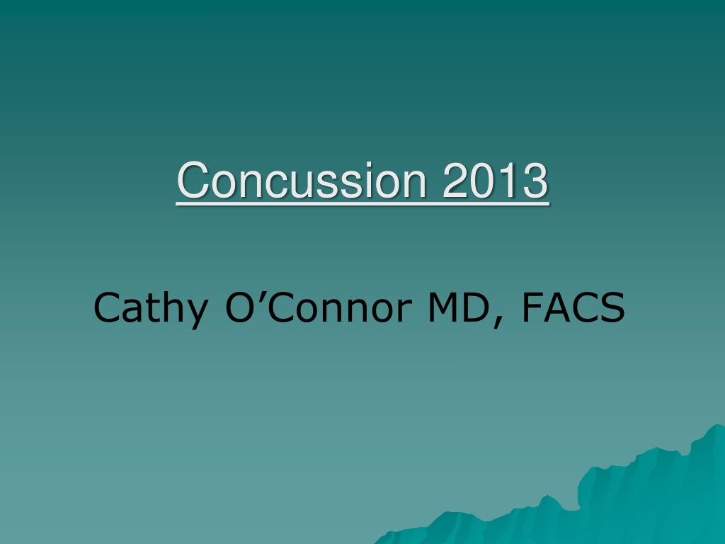 PPT - Concussion 2013 PowerPoint Presentation, free download - ID:1953772
