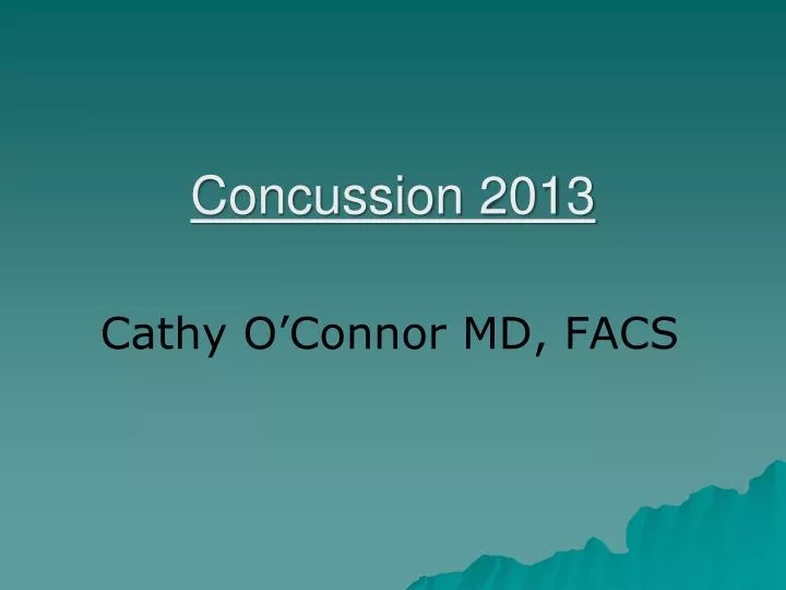 concussion 2013