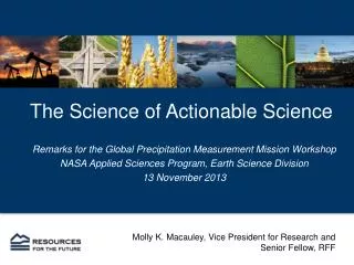 The Science of Actionable Science