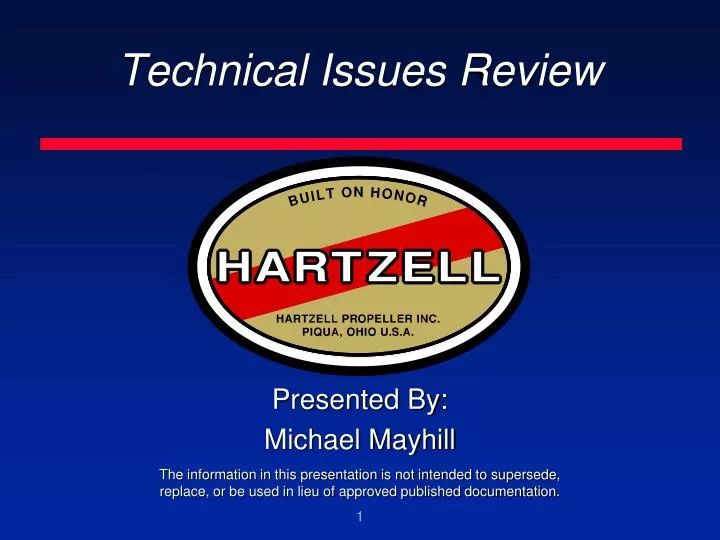technical issues review
