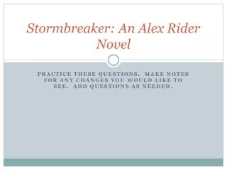 Stormbreaker: An Alex Rider Novel