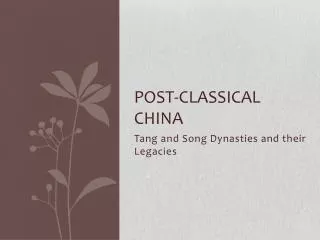 Post-classical China