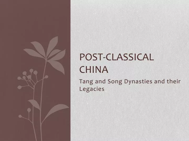 post classical china