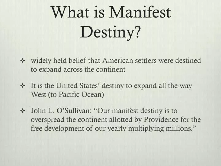 what is manifest destiny