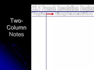 two column notes