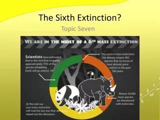 The Sixth Extinction?
