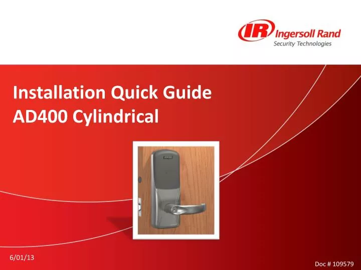 installation quick guide ad400 cylindrical