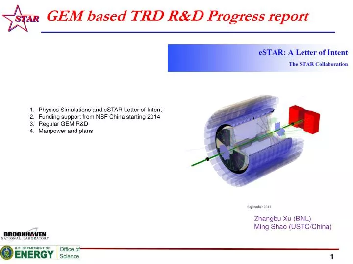 gem based trd r d progress report