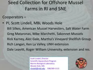 Seed Collection for Offshore Mussel Farms in RI and SNE