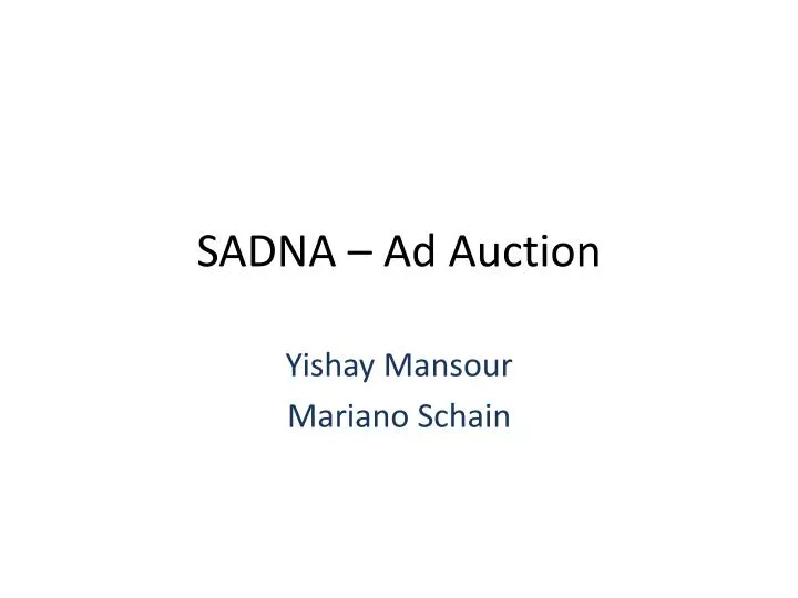 sadna ad auction