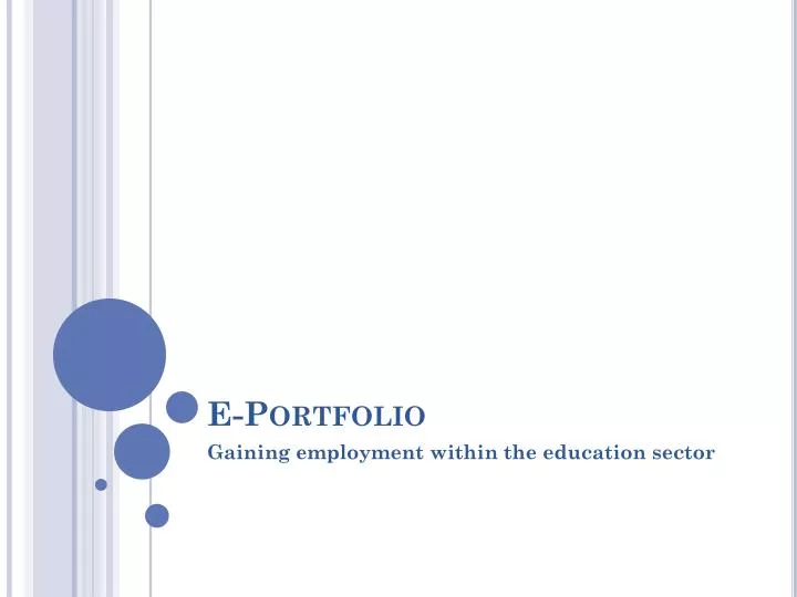 e portfolio