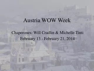 Austria WOW Week