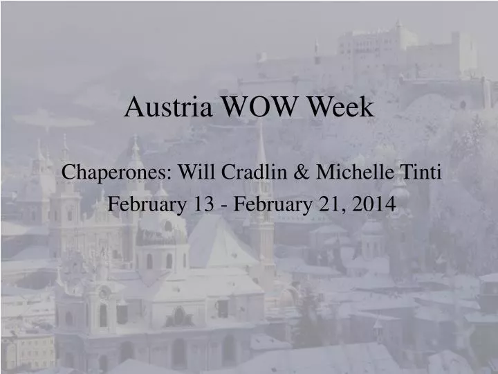 austria wow week