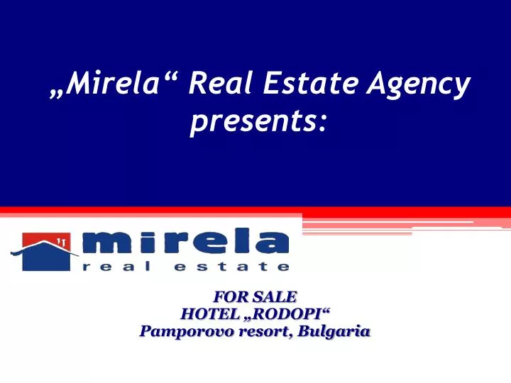 mirela real estate agency presents