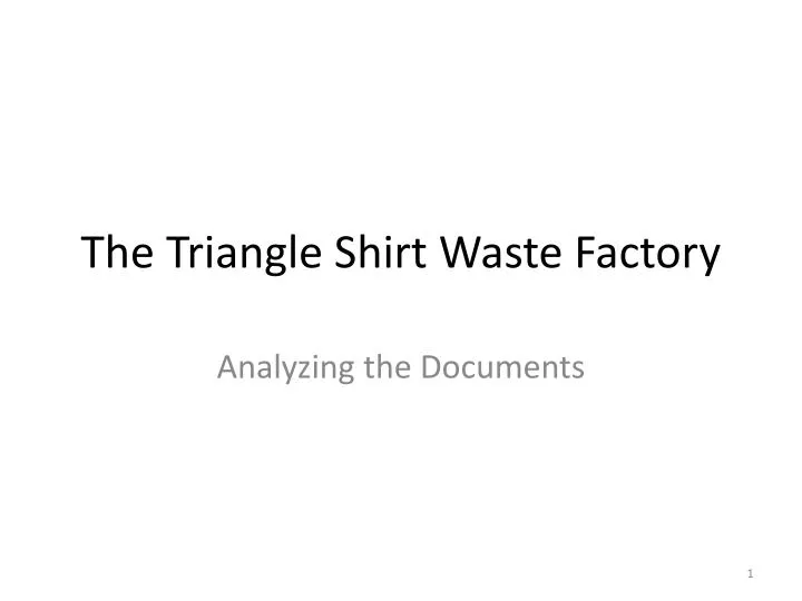 the triangle shirt waste factory