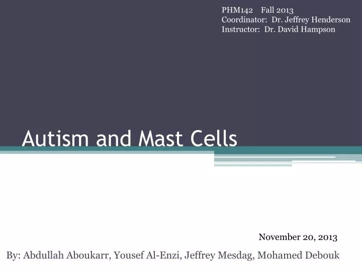 autism and mast cells