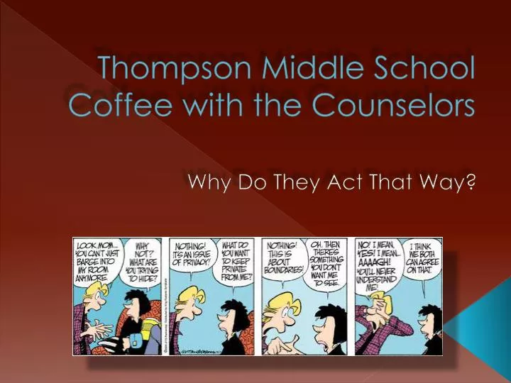 thompson middle school coffee with the counselors