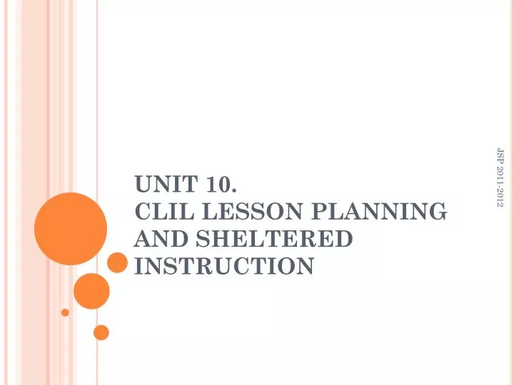 unit 10 clil lesson planning and sheltered instruction