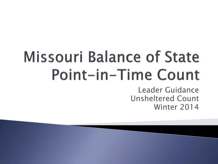 missouri balance of state point in time count