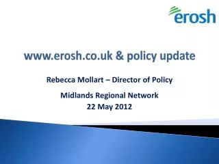 www.erosh.co.uk &amp; policy update