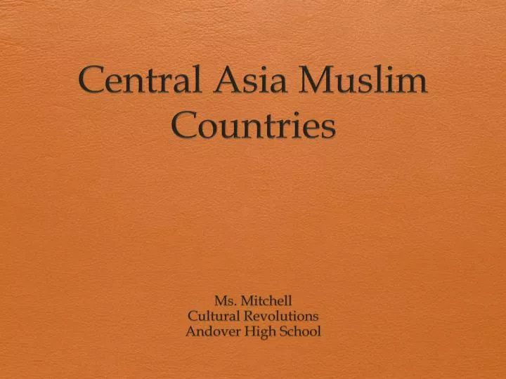 central asia muslim countries