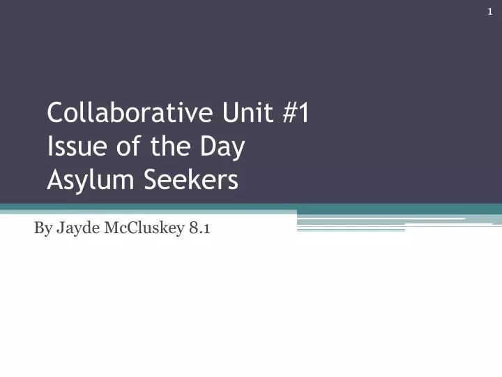 collaborative unit 1 issue of the day asylum seekers