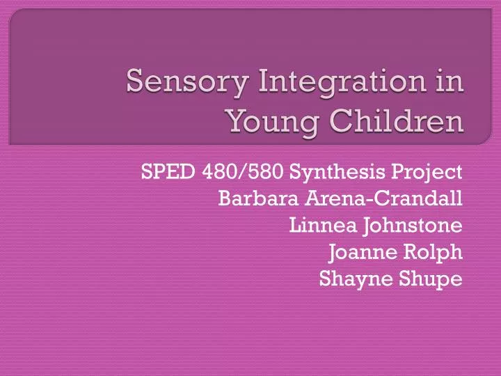 sensory integration in young children